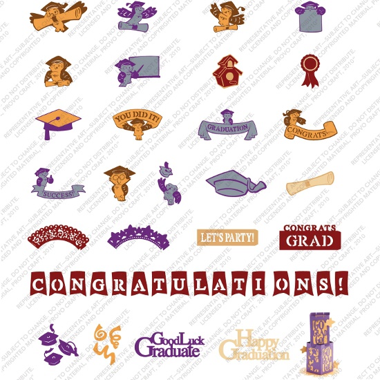 Cricut Cartridge - Happy Graduation Samplesheet